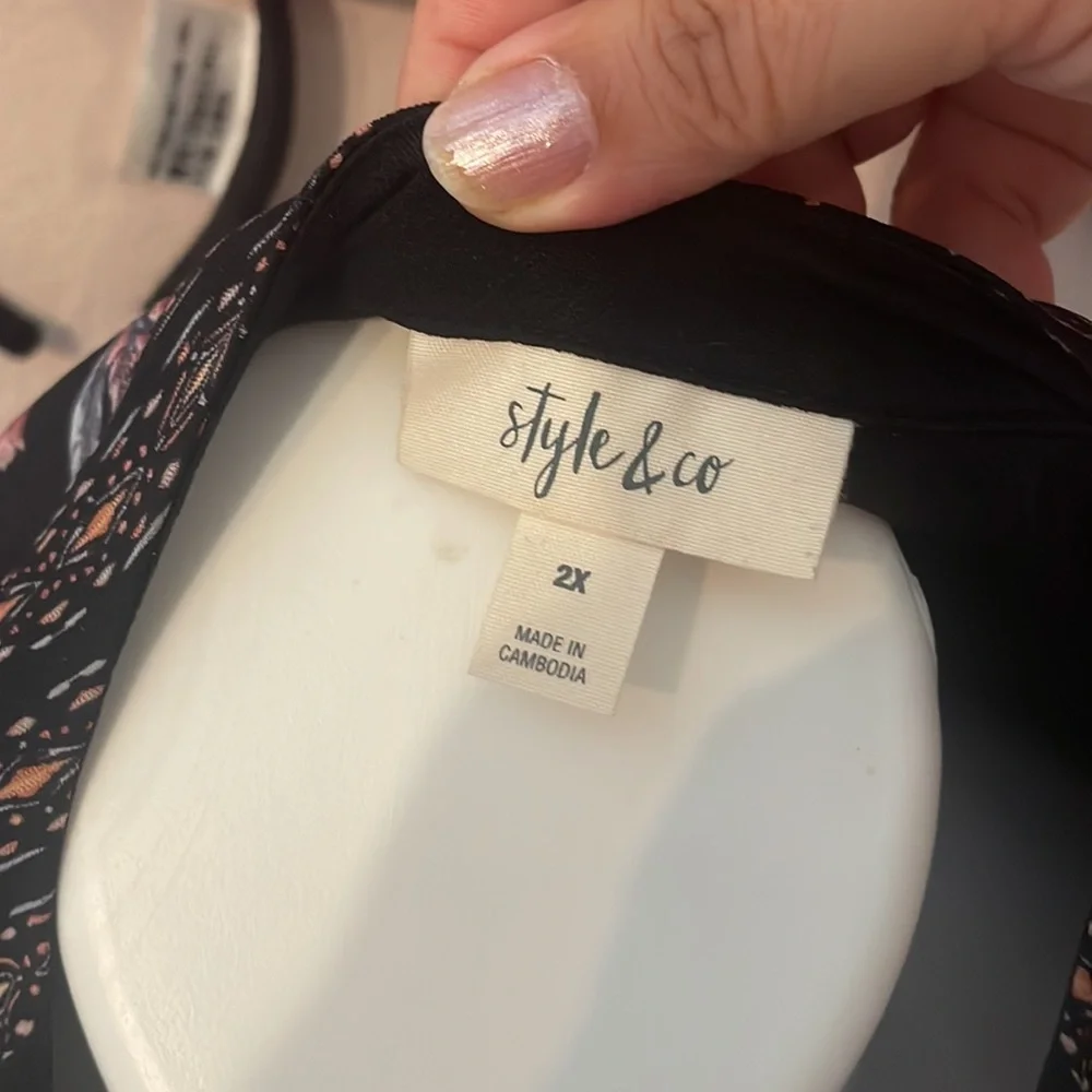 Woman’s plus 2x Style  & Co dress new with tags. Cute - Picture 2 of 3